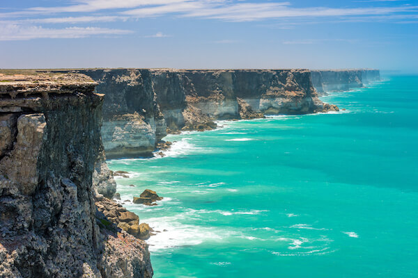 Limestone cliffs in Australia