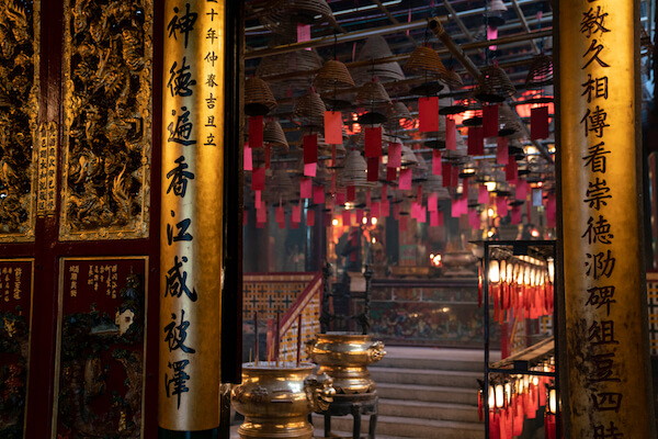 Hong Kong temple Hong Kong's Man Mo Temple - image by SilSilSil/shutterstock.com