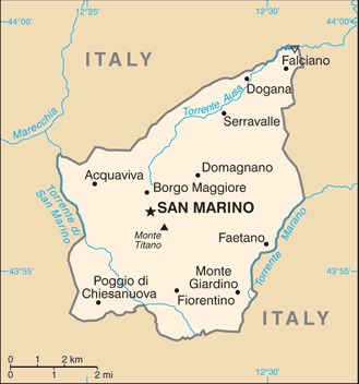 san marino map cia