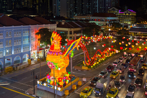 Singapore New Years festival -rooster Singapore New Years festival - rooster
