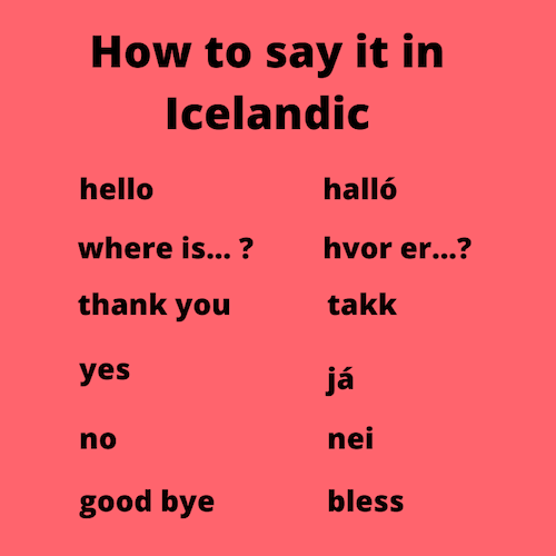 icelandic how to say