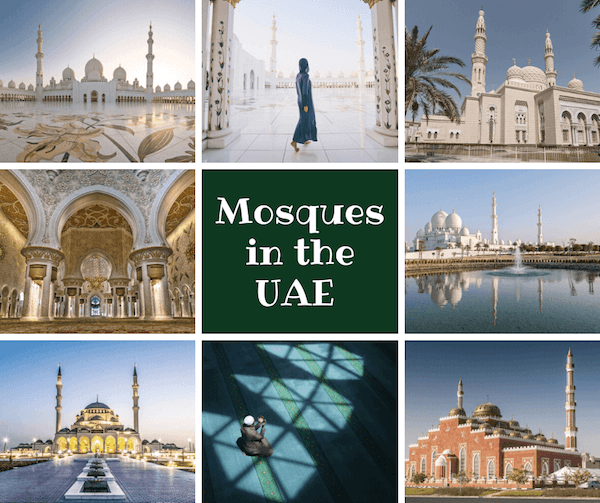Mosques in the UAE Mosques in the UAE collage - images by shutter stock.com