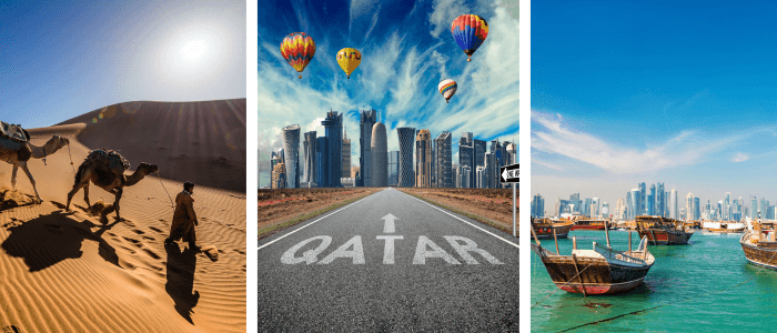 Qatar impressions: camels, cityscape, dhows qatar header